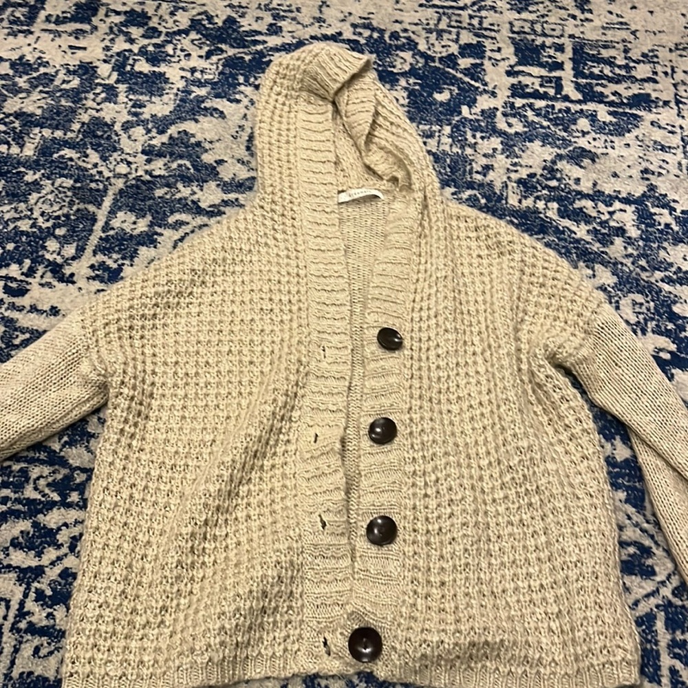 Tan cardigan hoodie